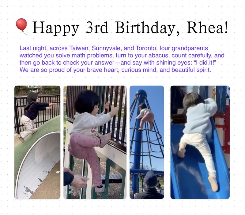 🎈 Happy 3rd Birthday, Rhea!